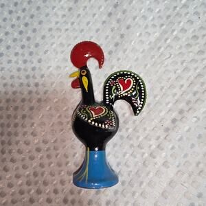 PORTUGAL BARCELOS HANDPAINTED IRON ROOSTER 4"